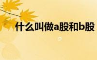 什么叫做a股和b股（什么叫a股和b股）