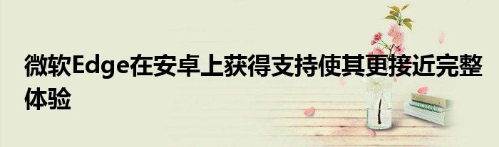 微软Edge在安卓上获得支持使其更接近完整体验