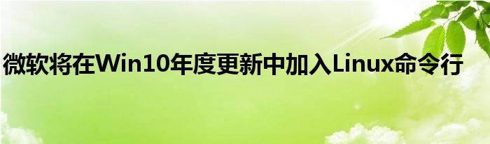 微软将在Win10年度更新中加入Linux命令行