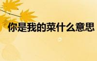 你是我的菜什么意思（你是我的菜的意思）