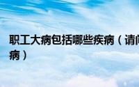 职工大病包括哪些疾病（请问一下,职工医保大病包括哪些疾病）