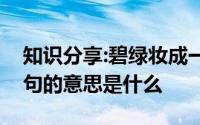 知识分享:碧绿妆成一树高万条垂下绿丝绦诗句的意思是什么