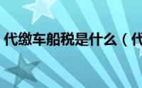 代缴车船税是什么（代缴车船税是什么意思）