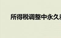 所得税调整中永久差异的下列项目是()