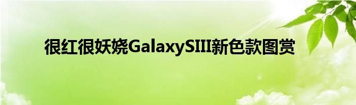 很红很妖娆GalaxySIII新色款图赏