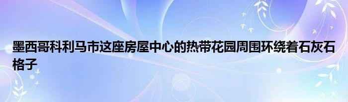 墨西哥科利马市这座房屋中心的热带花园周围环绕着石灰石格子