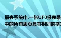 报表系统中,一张UF0报表最多可容纳999张表页和一个报表中的所有表页具有相同的格式,但数据不同()