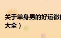 关于单身男的好运微信名（男生好听微信名字大全）