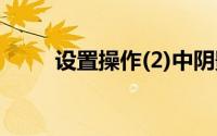 设置操作(2)中阴影的正确操作是()