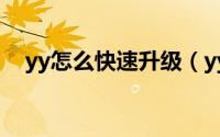 yy怎么快速升级（yy等级快速升级教程）