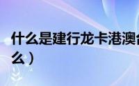 什么是建行龙卡港澳台旅行卡（主要作用是什么）