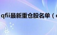 qfii最新重仓股名单（qfii重仓股是什么意思）