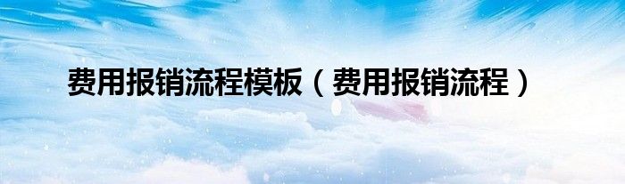 费用报销流程模板（费用报销流程）