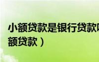 小额贷款是银行贷款吗（问一下哪些银行有小额贷款）