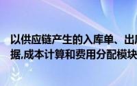 以供应链产生的入库单、出库单、采购发票等核算单据为依据,成本计算和费用分配模块是()