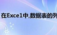 在Exce1中,数据表的列标题相当于数据库的()