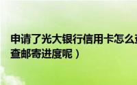 申请了光大银行信用卡怎么查询进度（请问光大信用卡怎么查邮寄进度呢）