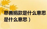 慈善捐款是什么意思（爱心捐赠里面的收益捐是什么意思）