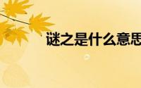 谜之是什么意思（谜之的意思）