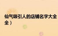 仙气吸引人的店铺名字大全（仙气吸引人的店铺唯美名字大全）