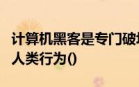 计算机黑客是专门破坏计算机网络安全的一种人类行为()