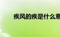 疾风的疾是什么意思（疾风的意思）