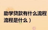 助学贷款有什么流程（怎样申请助学贷款操作流程是什么）