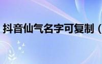 抖音仙气名字可复制（抖音仙气名字怎么起）