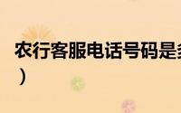 农行客服电话号码是多少（农行客服电话多少）