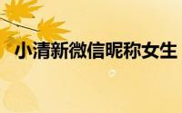 小清新微信昵称女生（清爽清新微信昵称）