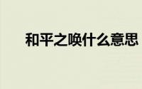和平之唤什么意思（和平之唤的含义）