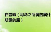 在骨髓（司命之所属的属什么意思 怎样解释在骨髓 司命之所属的属）