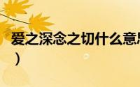 爱之深念之切什么意思（爱之深念之切的解释）