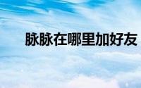 脉脉在哪里加好友（脉脉加好友方法）