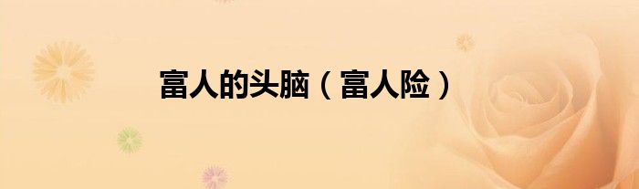 富人的头脑（富人险）
