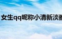 女生qq昵称小清新淡雅（森系小清新的网名）