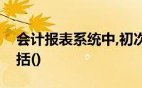 会计报表系统中,初次报告设置的内容主要包括()