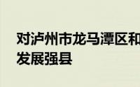 对泸州市龙马潭区和西昌市等11个县域经济发展强县