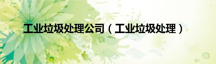 工业垃圾处理公司（工业垃圾处理）