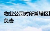 物业公司对所管辖区域的基础建设和安全秩序负责