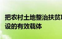 把农村土地整治扶贫项目作为产业发展园区建设的有效载体