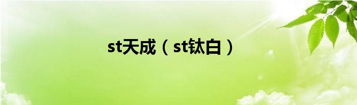 st天成（st钛白）