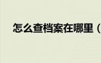 怎么查档案在哪里（个人档案如何查询）