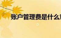 账户管理费是什么意思（账户管理费）