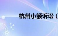 杭州小额诉讼（杭州小额贷款）