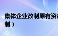 集体企业改制原有资产由谁处置（集体企业改制）
