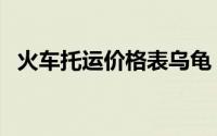 火车托运价格表乌龟（火车托运价格查询）