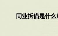同业拆借是什么意思（同业拆借）