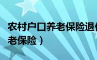 农村户口养老保险退休后领多少（农村户口养老保险）