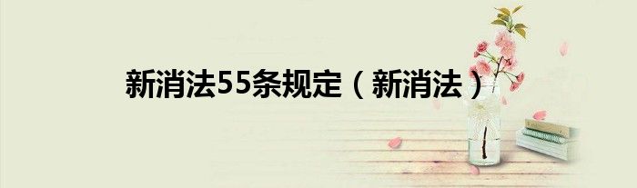 新消法55条规定（新消法）